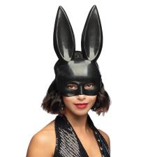 Bunny Halbmaske mit langen Ohren:schwarz 