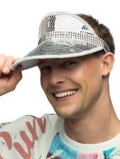 Sonnencap in glänzender Discokugel-Optik:silber 