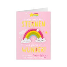 Geburtstagskarte Happy Birthday: Greife nach den Sternen:mehrfarbig 