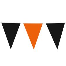 Accessoires:Large Bunting Garland, PE:10 m / 45 x 30 cm, black/orange 