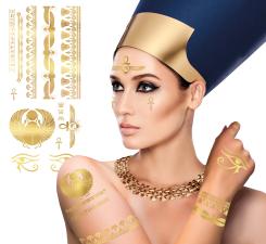 Autocollants pailletés de pharaon:or 