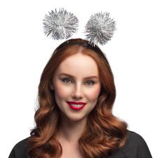 Diadem Tinsel pompons:silber 