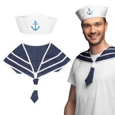 Sailor Costume Set with Hat and Collar:blue/white 