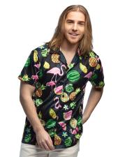 Accessoires:Hawaii Shirt Swinging Flamingo:bunt 