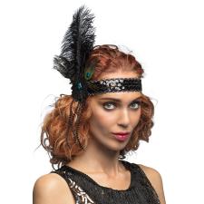 20s Headband flapper Iris:black 