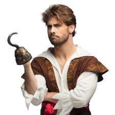 Piratenhaken Skulls:19 x 10 cm, bronze