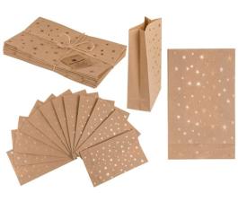 Star Gift Bags made of Paper:12 Item, 20 x 12 x 6 cm 