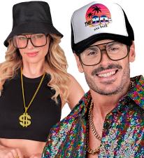 80s/90s Retro Glasses:black