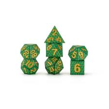 Dragon Storm Sharp Edge Silicone Dice Set Green Dragon Scales 