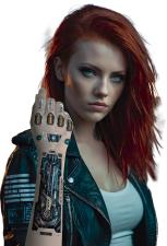 Tatouages temporaires Cyberpunk:multicolore 
