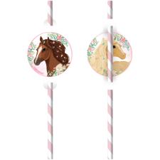 Accessoires:Beautiful Horses Paper Straws:8 Item, 19.7 cm, white/pink 