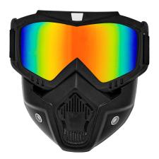 Tactical mask with mirrored rainbow lenses 