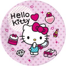 Accessoires:Hello Kitty party plates: Kids’ party table decoration:8 Item, 23 cm, pink 