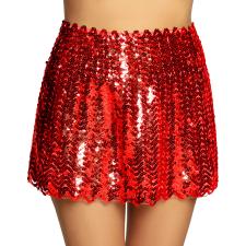 Mini skirt Sequins:red 