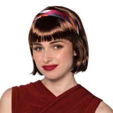 Perücke Pin-up mit Stirnband:braun 