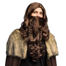 Wikinger Bart und Perücke:braun