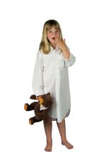 Nachtemd Kinder aus Baumwolle:weiss