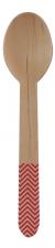 Accessoires:Holzlöffel Chevron Red: kompostierbar:8 Stück, 16cm, natur 