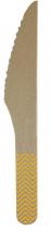 Accessoires:Holzmesser Chevron Yellow: kompostierbar:8 Stück, 16cm, natur 