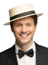 Kreissäge Hut Chevalier – Eleganter Kostümhut für Karneval, Gala & Mottoparty:KW 59 cm, natur 