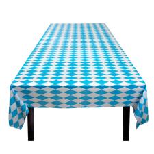 Accessoires:Oktoberfest Tischdecke: Party & Festzelt Dekoration:130 x 180 cm, blau/weiss 