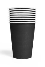 Accessoires:Party Trinkbecher, Karton:8 Stück, 2.1 dl, schwarz 