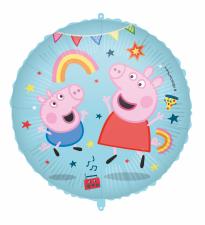 Accessoires:Peppa Pig Ballon feuille avec cordon et poids:46 cm 