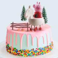 Accessoires:Kit de décoration de gâteau Peppa Pig:8cm, multicolore 
