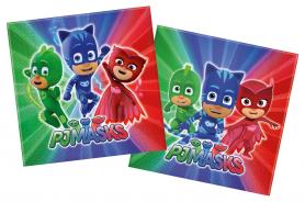 Accessoires:PJ Masks Serviettes:20 pièce, 33 x 33 cm, multicolore 