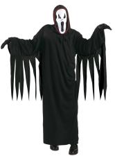 Accessoires:Screaming Ghost Kinderkostüm: Halloween Geister Oufit:schwarz 140 cm