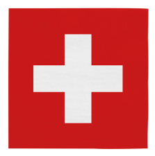Servietten Schweiz mit Schweizer Kreuz : Tischdeko für 1. August:20 Stück, 33 x 33 cm, rot 