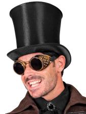 Hoher Zylinderhut aus Satin: Elegantes Kostüm Accessoire:schwarz