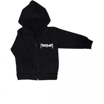 Manowar kids hoodie: Logo White Hoodie:black 