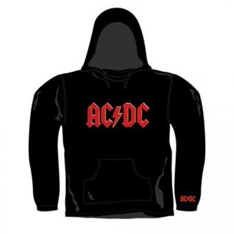 AC/DC Kapuzenpullover: Red Logo Hoodie:schwarz 