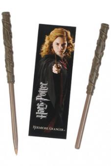 Harry Potter: Stylo à bille et marque-page Hermione:marron 