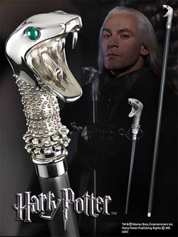Harry Potter: Lucius Malfoys Gehstock:118 cm / 46 cm, silber/schwarz 