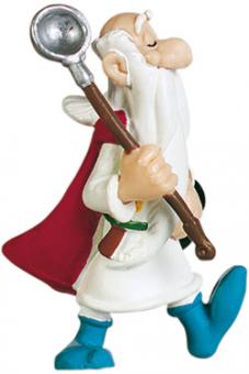 Figurine Astérix Miraculix avec truelle:8 cm, multicolore 
