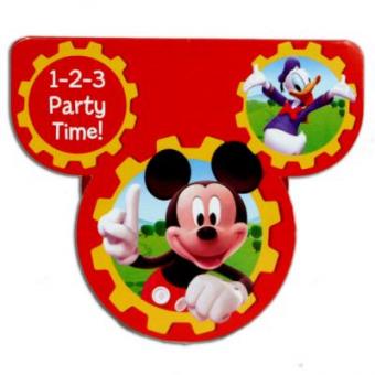 Mickey Mouse Einladungskarten:6 Stück, 11 x 19 cm, rot 