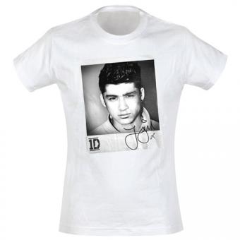 One Direction Girl-Shirt: Zayn Solo:blanc 