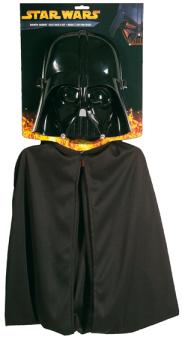 Déguisement enfant Darth Vader : cape avec masque 1/3 