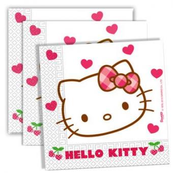 Hello Kitty Servietten:20 Stück, 33 x 33 cm, mehrfarbig 