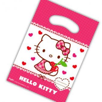 Hello Kitty Partytüten:6 Stück, 16.5 x 23 cm 