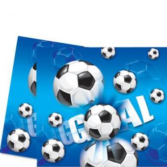 Football Party Tablecloth Goal: Tabledecoration:120 x 180 cm, blue/white 