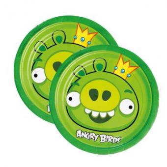 Angry Birds cake plate: Kids birthday table decoration:8 Item, 18 cm, multicolored 