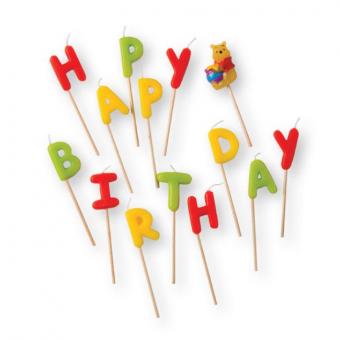 Winnie Pooh: Cake Candlen Kids Birthday Cake decoration :7.5 cm x 3 cm, colorful 