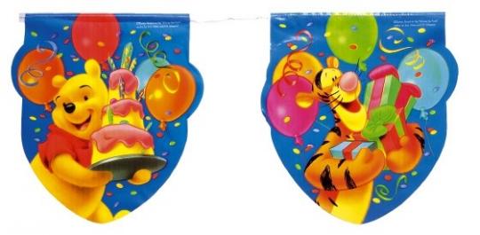 Winnie Pooh Chaîne de fanions: Anniversaire des enfants Décoration de fête:3.3 m, multicolore 