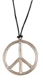 Hippie necklace Peace:silver 