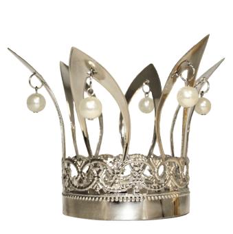 Crown with pearls:silver 