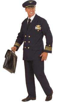 Déguisement de pilote avec chapeau:bleu foncé 