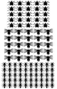 Insekten-Set:100 Stück, schwarz 